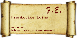 Frankovics Edina névjegykártya