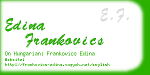 edina frankovics business card